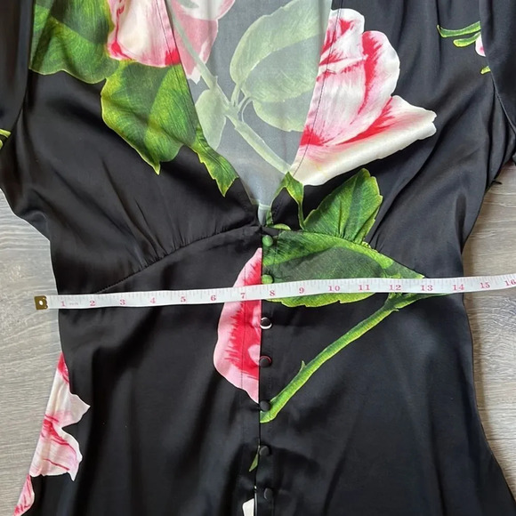 LPA  189 silk Dress in Black Rose - Picture 12 of 14